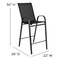 Flash Furniture 5 Piece Glass Bar Patio Table Set with 4 Barstools TLH-073H092H4-B-GG - alternate 8